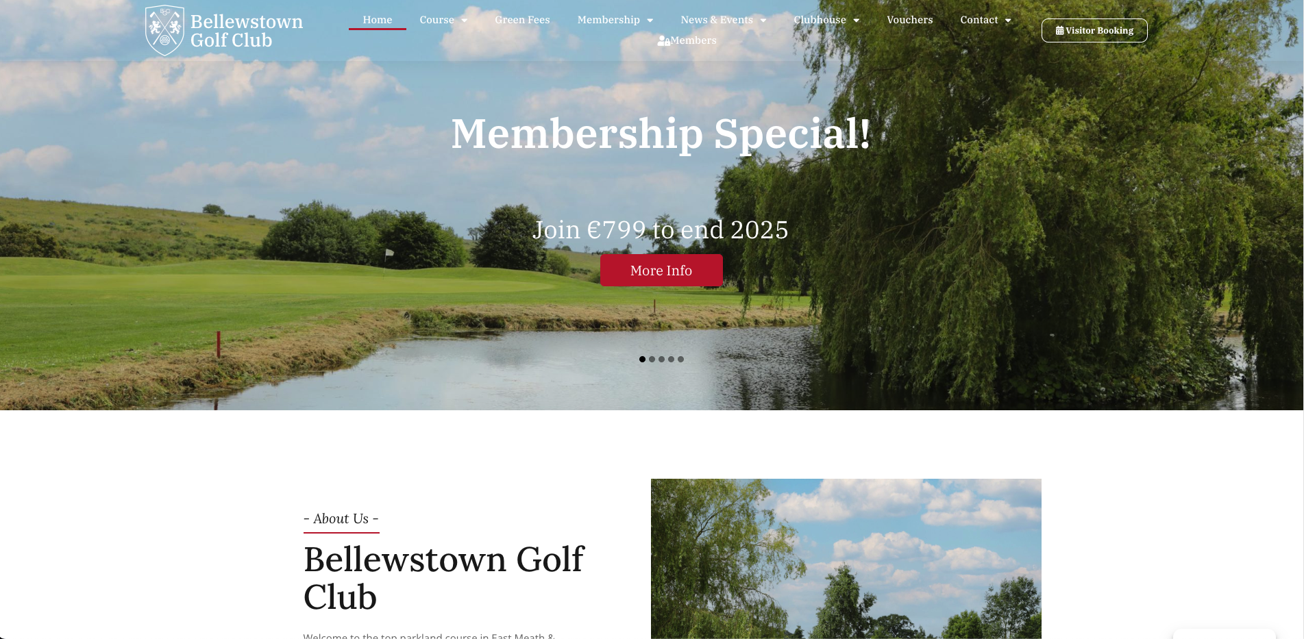 Bellewstown Golf Club Website - Preview